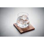Glas mit Untersetzer, Detailaufnahme des Materials