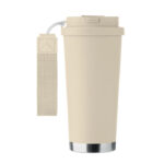 Doppelwandiger Trinkbecher 500m Braun, Rückansicht