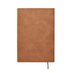 DIN A5 Smokey Notizbuch PU Braun, Rückansicht