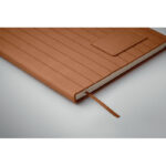DIN A5 Smokey Notizbuch PU Braun, Detailaufnahme des Materials