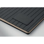 DIN A5 Smokey Notizbuch PU Schwarz, Seitenansicht