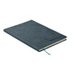 DIN A5 Smokey Notizbuch PU Blau als Werbeartikel mit Logodruck