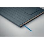 DIN A5 Smokey Notizbuch PU Blau, Detailaufnahme des Materials