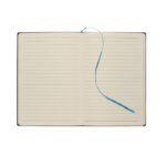 DIN A5 Smokey Notizbuch PU Blau, geöffnet dargestellt