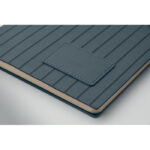 DIN A5 Smokey Notizbuch PU Blau, Seitenansicht