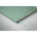 DIN A5 Smokey Notizbuch PU Gruen, Detailaufnahme des Materials