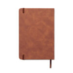 DIN A5 Smokey Notizbuch PU Braun, Rückansicht