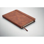 DIN A5 Smokey Notizbuch PU Braun, Detailaufnahme des Materials