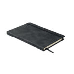 DIN A5 Smokey Notizbuch PU Schwarz als Werbeartikel mit Logodruck
