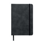 DIN A5 Smokey Notizbuch PU Schwarz von oben