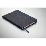DIN A5 Smokey Notizbuch PU Blau, Detailaufnahme des Materials