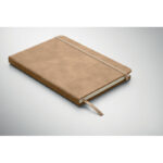DIN A5 Smokey Notizbuch PU Braun, Detailaufnahme des Materials