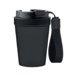 Einwandiger Becher 300 ml Schwarz als Werbeartikel mit Logodruck