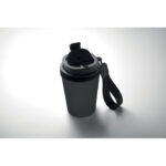 Einwandiger Becher 300 ml Schwarz, Seitenansicht