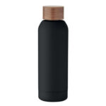 Einwandige Flasche 700 ml Schwarz als Werbeartikel mit Logodruck