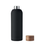 Einwandige Flasche 700 ml Schwarz, geöffnet dargestellt