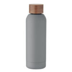 Einwandige Flasche 700 ml Grau als Werbeartikel mit Logodruck