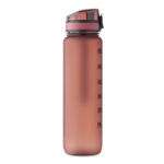 Sport-Trinkflasche RPET 1L Rot, Seitenansicht