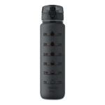 Sport-Trinkflasche RPET 1L Schwarz von oben