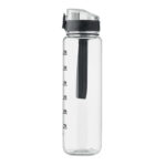 Sport-Trinkflasche RPET 1L Weiß, Seitenansicht
