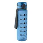 Sport-Trinkflasche RPET 1L Blau als Werbeartikel mit Logodruck