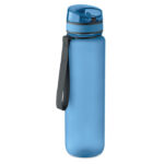 Sport-Trinkflasche RPET 1L Blau, Seitenansicht