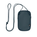 Crossbody-Reisetasche RPET Blau als Werbeartikel mit Logodruck