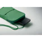 Crossbody-Reisetasche RPET Gruen, Seitenansicht