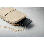 Crossbody-Reisetasche RPET Braun, Seitenansicht