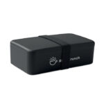 Lunchbox PP 750 ml Schwarz mit markiertem Druckbereich für Ihr Logo