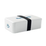 Lunchbox PP 750 ml Weiß mit markiertem Druckbereich für Ihr Logo
