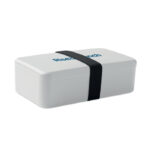 Lunchbox PP 750 ml Grau mit markiertem Druckbereich für Ihr Logo