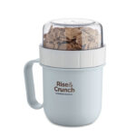 Müslibecher 450 ml Blau mit markiertem Druckbereich für Ihr Logo