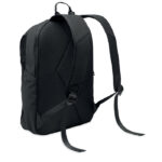15" Laptop-Rucksack PU Schwarz, Rückansicht