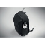 15" Laptop-Rucksack PU Schwarz, Detailaufnahme des Materials