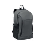 15" Laptop-Rucksack PU Grau als Werbeartikel mit Logodruck