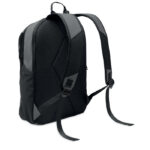 15" Laptop-Rucksack PU Grau, Rückansicht