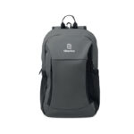 15" Laptop-Rucksack PU Grau mit markiertem Druckbereich für Ihr Logo