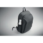 15" Laptop-Rucksack PU Grau von oben