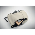 15" Laptop-Rucksack PU Weiß, Detailaufnahme des Materials
