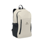 15" Laptop-Rucksack PU Weiß mit markiertem Druckbereich für Ihr Logo