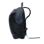 15" Laptop-Rucksack PU Blau, geöffnet dargestellt