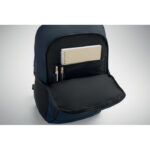 15" Laptop-Rucksack PU Blau von oben