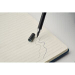 DIN A5 Notizbuch RPET Blau, Detailaufnahme des Materials