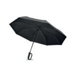 Windproof Regenschirm 21" Schwarz, Rückansicht