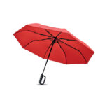 Windproof Regenschirm 21" Rot, Rückansicht