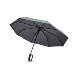 Windproof Regenschirm 21" Grau, Rückansicht