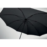 Windproof Regenschirm 23" Schwarz, Seitenansicht