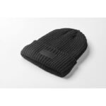 3M-Beanie mit Bündchen Schwarz, Detailaufnahme des Materials
