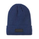 3M-Beanie mit Bündchen Blau als Werbeartikel mit Logodruck